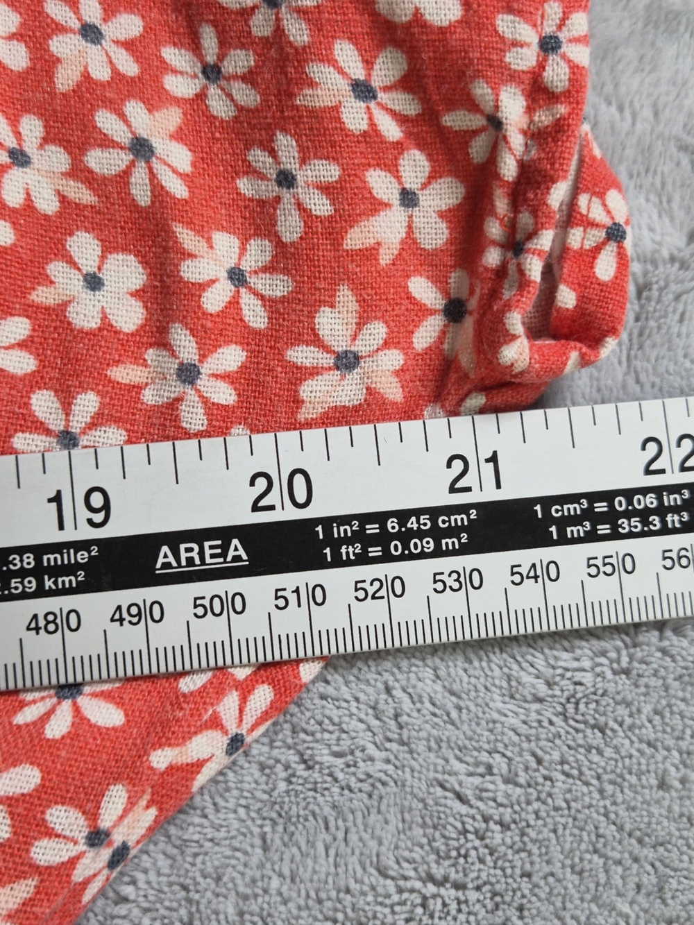 Old Navy Red Ditsy Floral Linen Blend Dolman Wrap Midi Dress Small Cottagecore - Picture 9 of 10